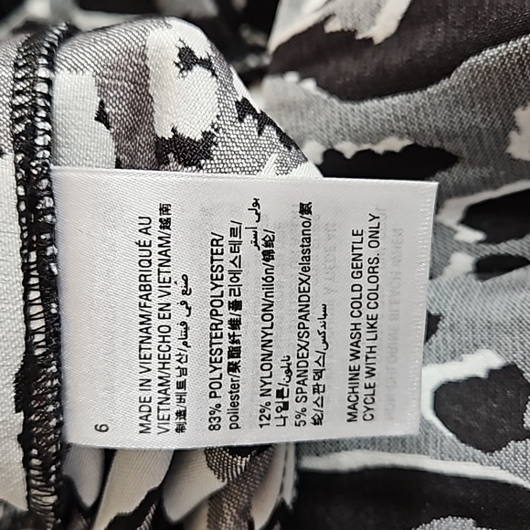 Alfani Modern Spice Grey/Black Leopard Print Stretch Pencil Skirt NWT Size 6 - Picture 5 of 5